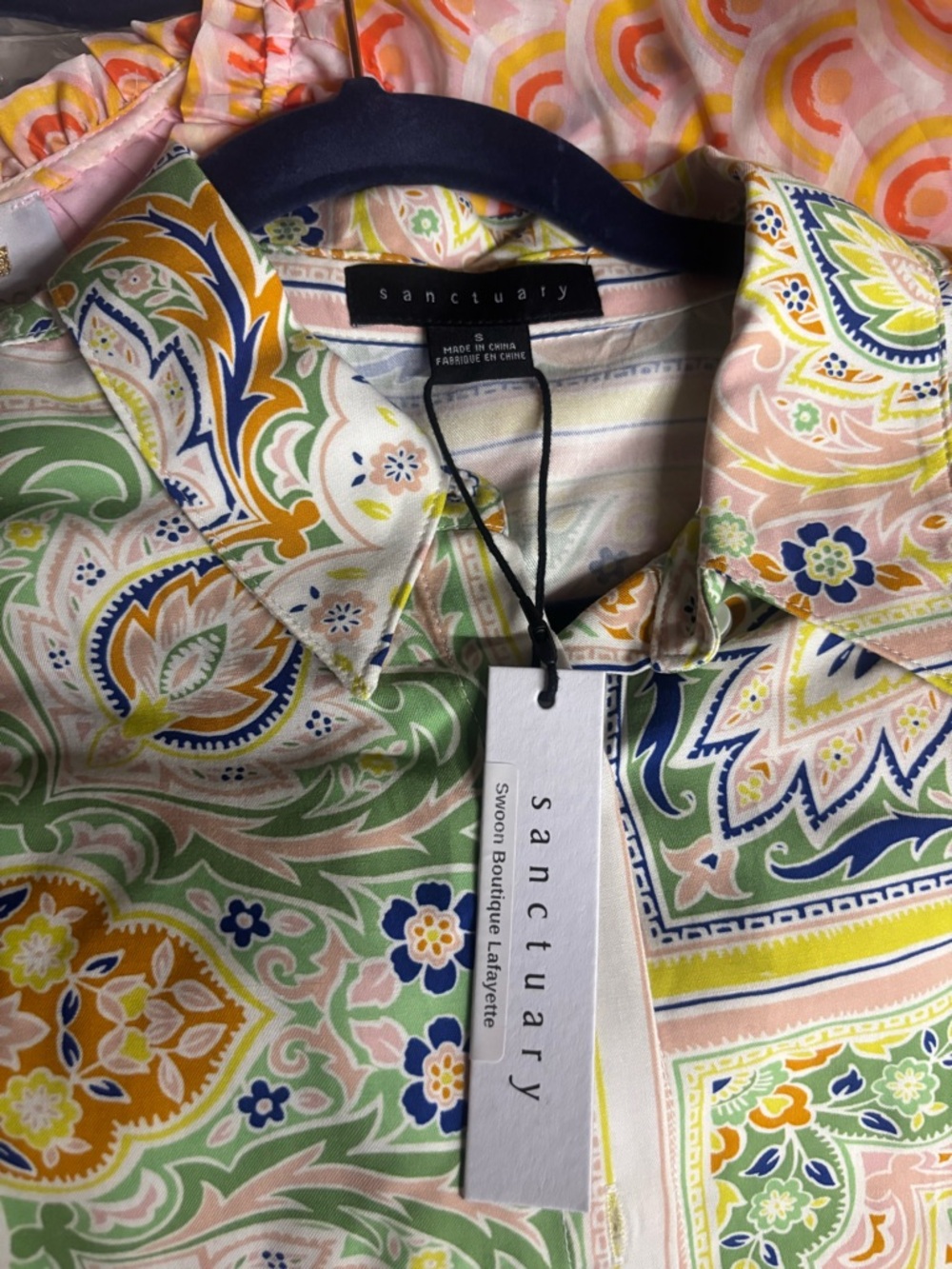 Sanctuary Pastel Floral Multi-Color Rayon Top - Picture 14 of 14